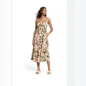 Agua Bendita x Target Peony print tie front dress XS